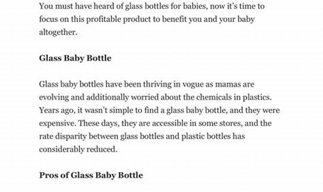 Top Benefits of Glass Baby Bottles Today! Baby Care 101: Essential Tips for Happy, Healthy Babies Top Benefits of Glass Baby Bottles Today! | Baby Care 101: Essential Tips for Happy, Healthy Babies