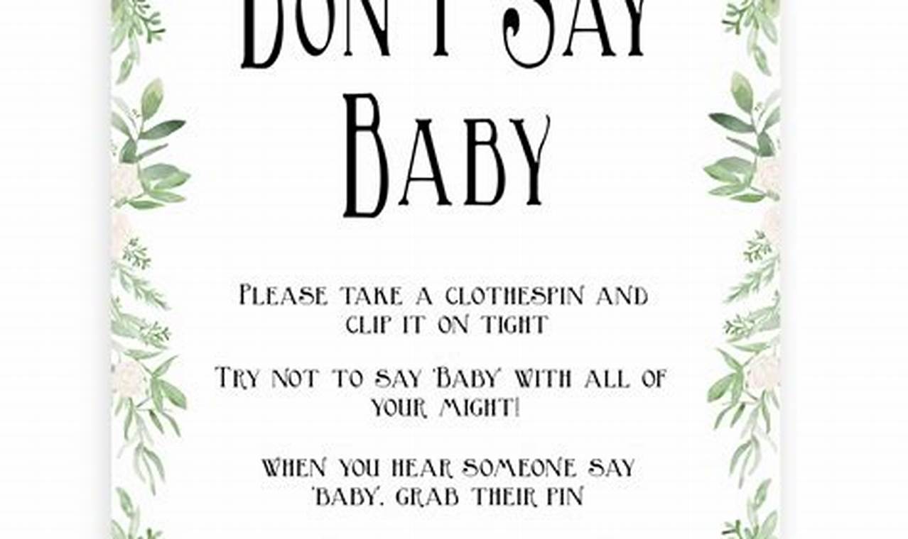 Shower Fun: The Classic "Don't Say Baby" Game Guide Baby Care 101: Essential Tips for Happy, Healthy Babies Shower Fun: The Classic "Don't Say Baby" Game Guide | Baby Care 101: Essential Tips for Happy, Healthy Babies