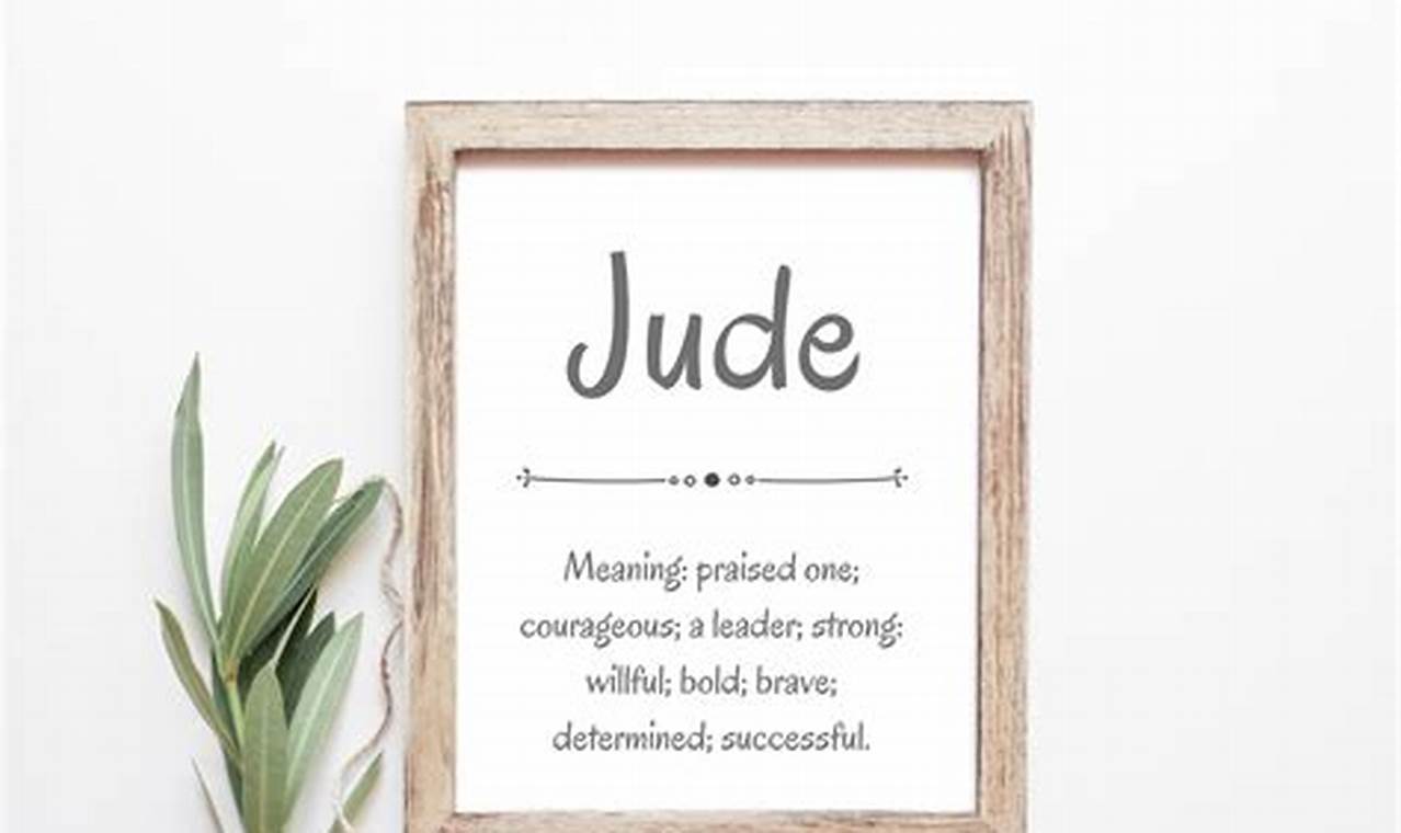 Jude Baby Name: Meaning, Origin & Popularity Baby Care 101: Essential Tips for Happy, Healthy Babies Jude Baby Name: Meaning, Origin & Popularity | Baby Care 101: Essential Tips for Happy, Healthy Babies