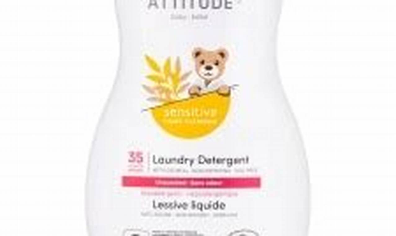 Gentle Clean: Attitude Baby Detergent Unscented 33.8 fl oz - Safe | Baby Care 101: Essential Tips for Happy, Healthy Babies