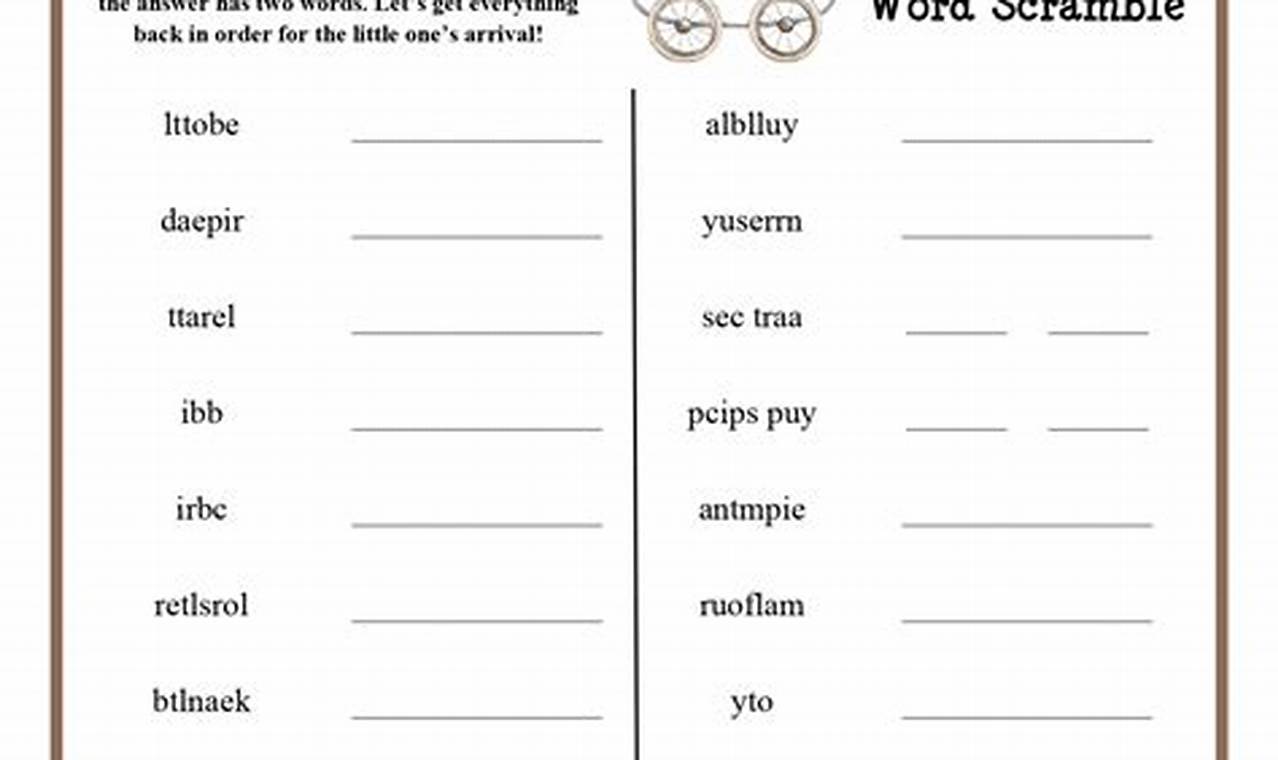 Fun Baby Word Scramble Game - Brain Teasers! | Baby Care 101: Essential Tips for Happy, Healthy Babies