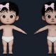Free! Baby Girl 3D Cartoon Model for Blender Download | Baby Care 101: Essential Tips for Happy, Healthy Babies