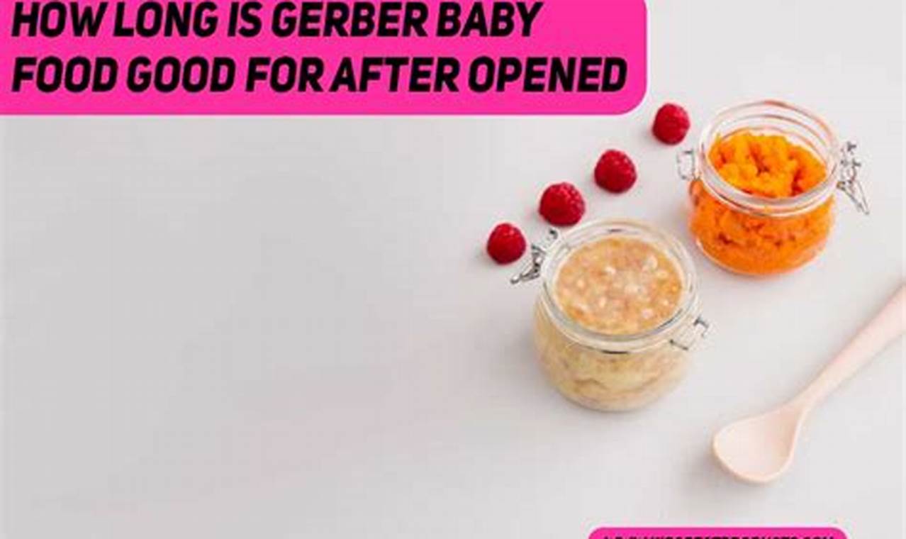 Baby Food Safety: How Long Does Opened Gerber Last? Tips & Guide Baby Care 101: Essential Tips for Happy, Healthy Babies Baby Food Safety: How Long Does Opened Gerber Last? Tips & Guide | Baby Care 101: Essential Tips for Happy, Healthy Babies